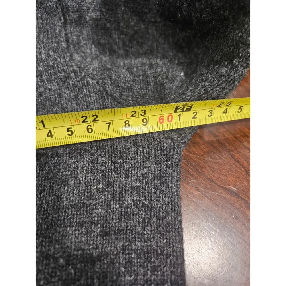 Structure Wool Blend Hoodie Sweater Gray Minimalist Normcore Men's M